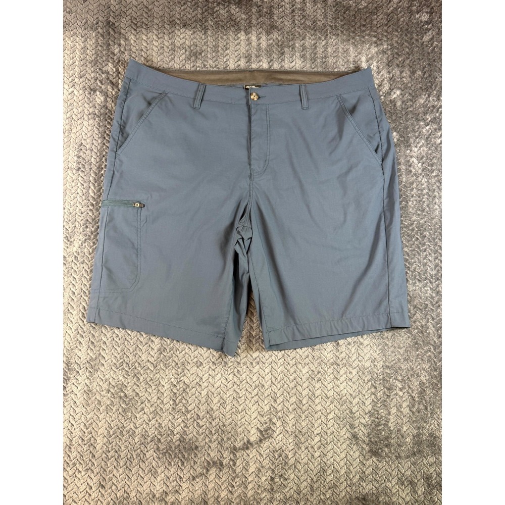 Eddie Bauer Hiking Shorts Mens 40 Blue Stretch Utility Pockets Straight Outdoor